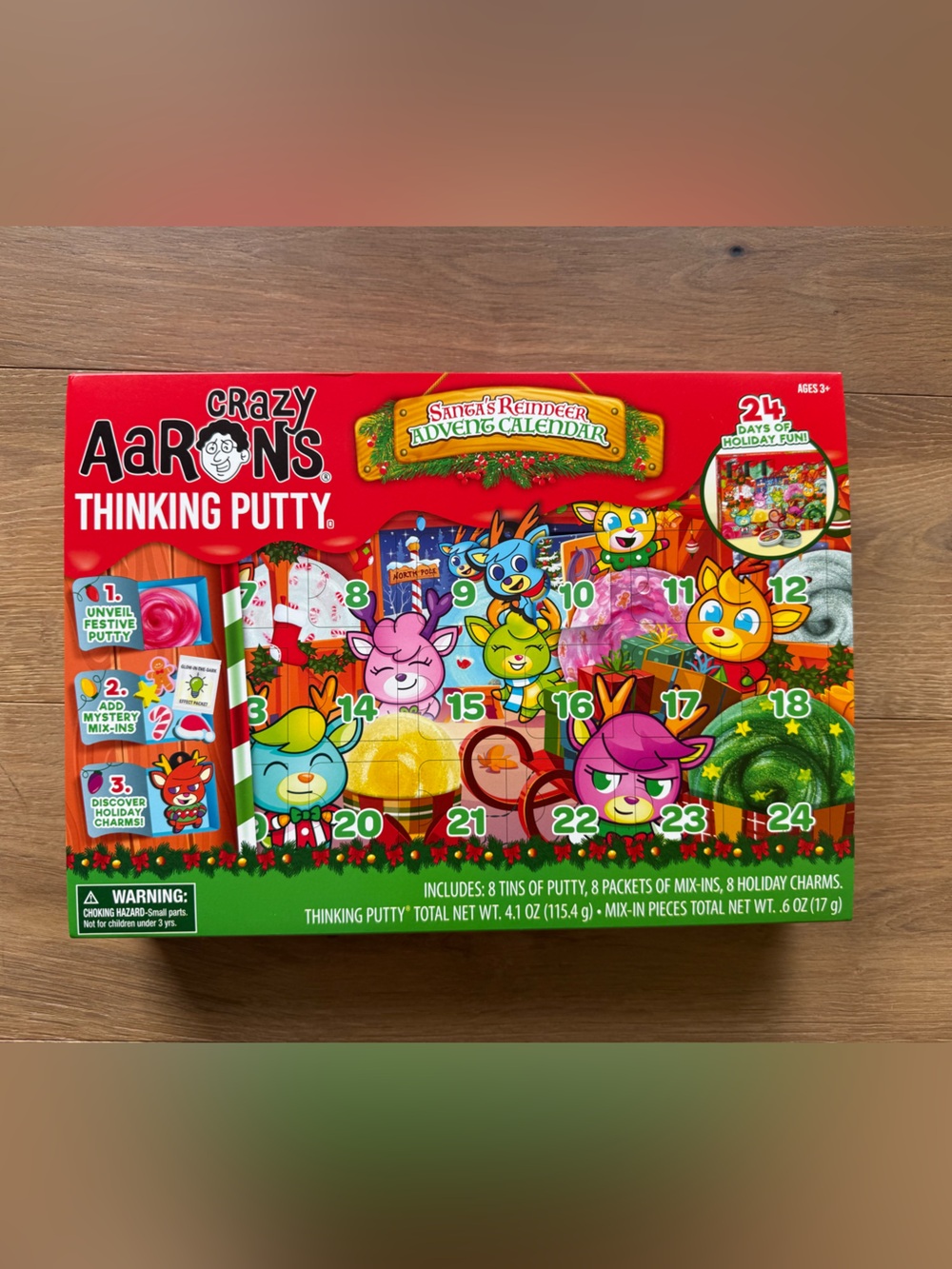 Crazy Aaron's Thinking Putty Santa’s Reindeer 2026 Advent Calendar - NEW